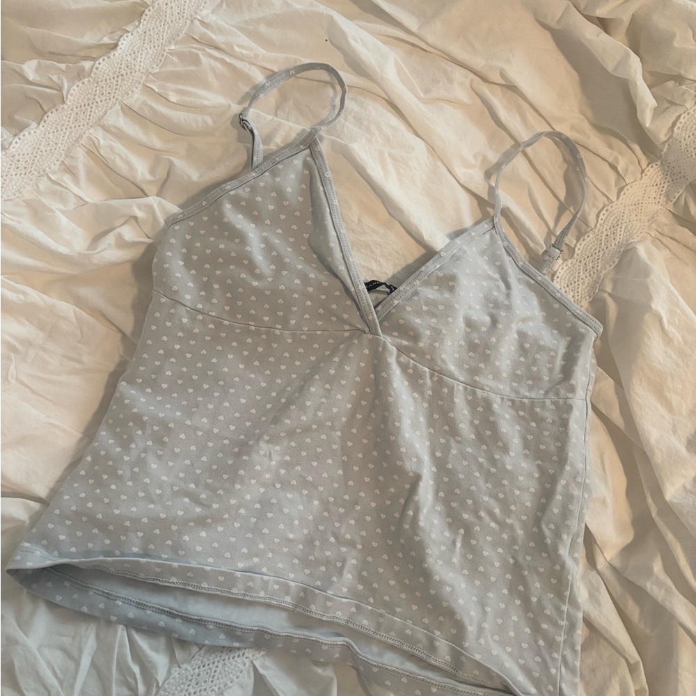 Brandy Melville blue polka dot tank